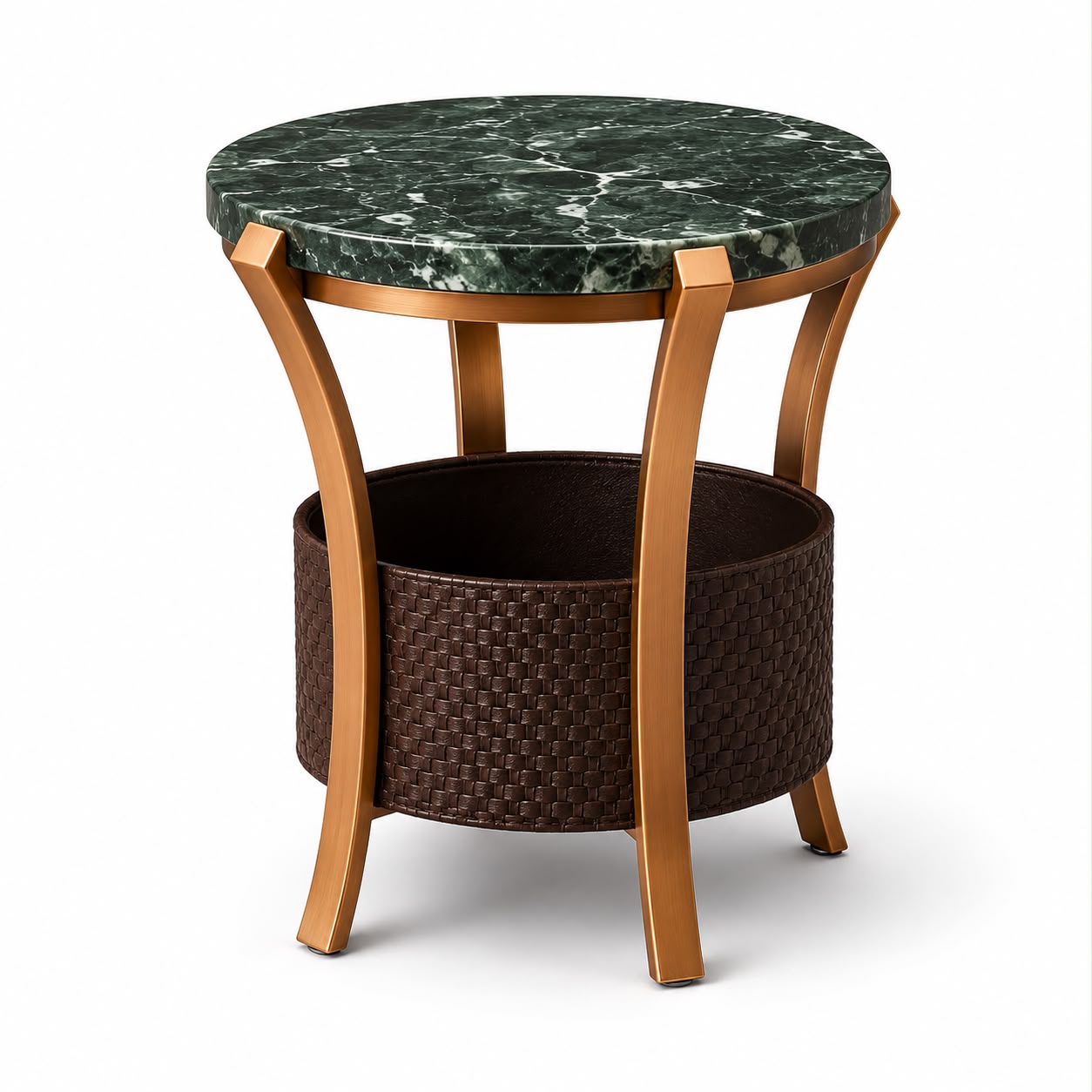 DIEZMAISON MIRA AURELLO | Luxury Leather Side Table yan sehpa köşe sehpa dergilik gazetelik